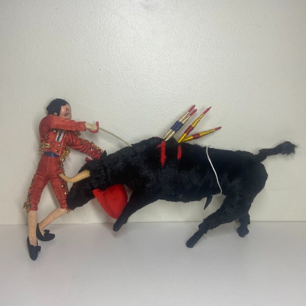 Vintage Goya Felt Spanish Matador & Bull Fighter Doll Spain